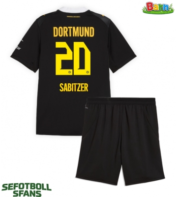Borussia Dortmund Marcel Sabitzer #20 Bortaställ Barn 2026-27 Kortärmad (+ Korta byxor)